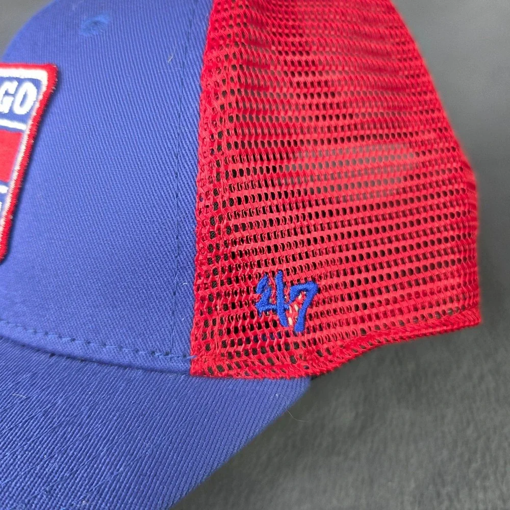 Chicago Cubs Baseball Hat 47 Brand Blue Red Mesh Snapback Youth Adjustable MLB